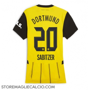 Borussia Dortmund Marcel Sabitzer #20 Maglia Gara Casa Repliche 2024-25 Donna Maniche Corte